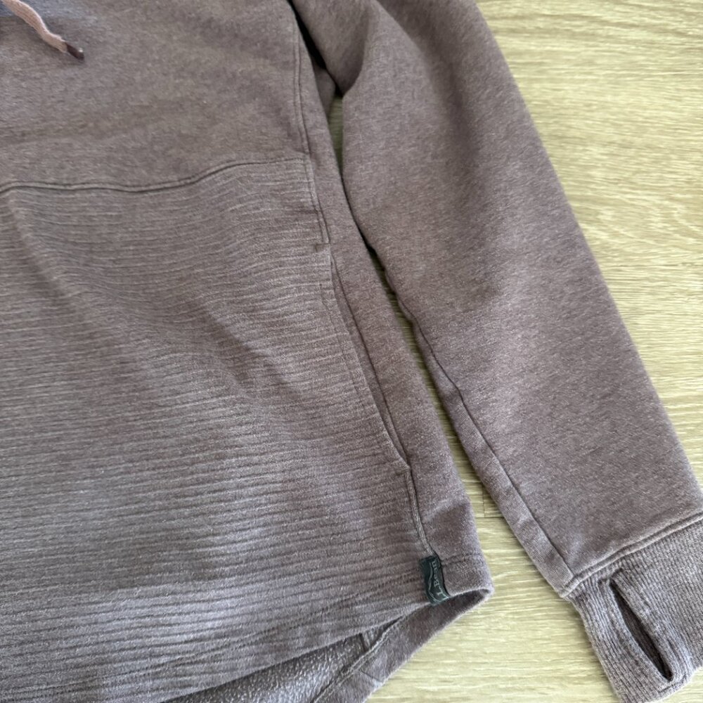 L.L. Bean Cozy Mixed Knit Pullover Funnelneck Sweatshirt - Picture 2 of 5